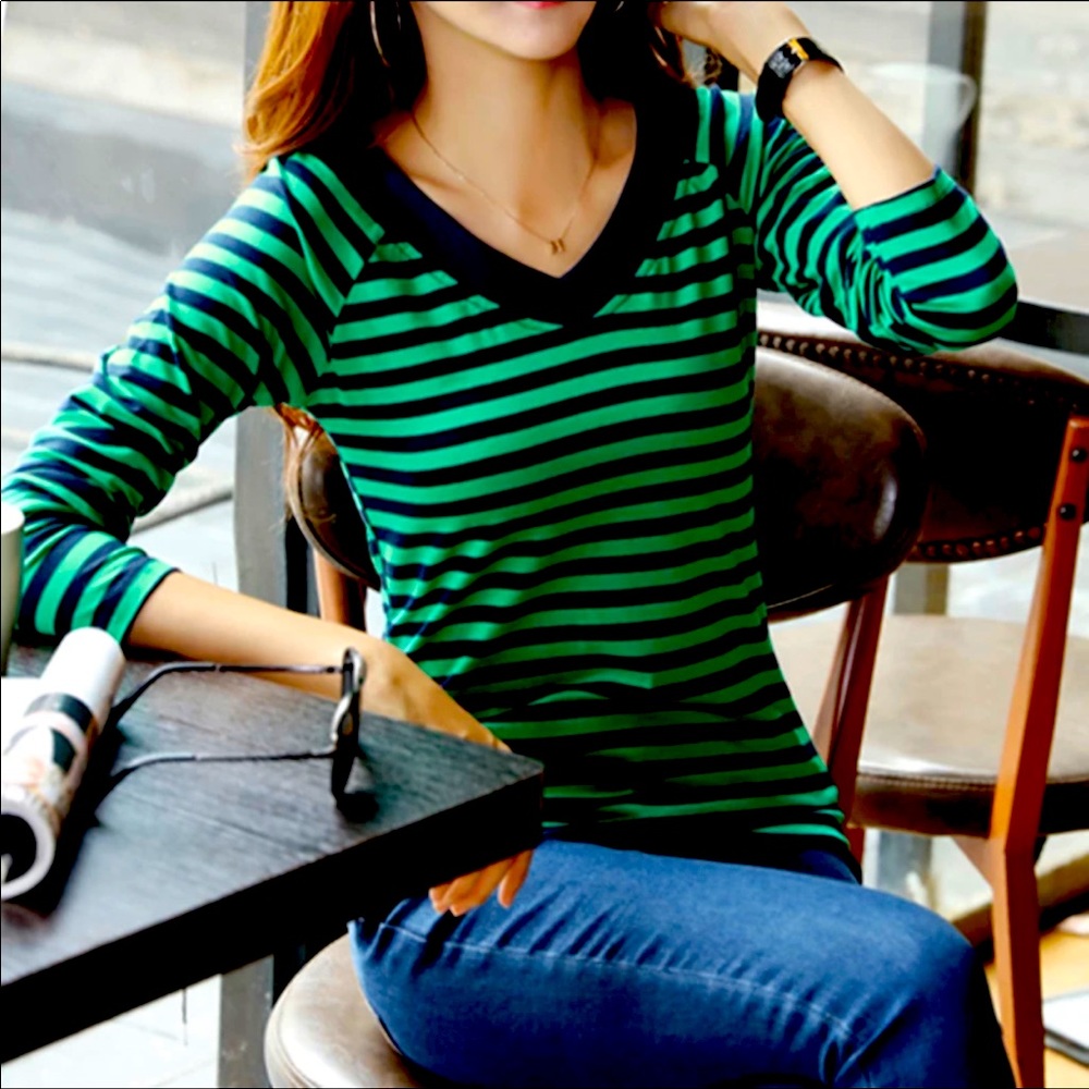 **NEW** Elegant Striped Shirt for All Seasons